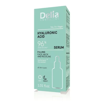 Delia Hyaluronic Acid Vyplňující sérum na obličej, krk a dekolt 30 ml
