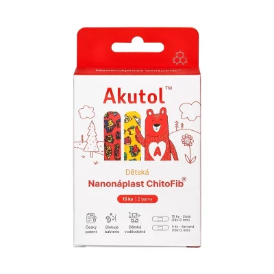 Akutol Nanonáplast ChitoFib® dětské balení 15 ks