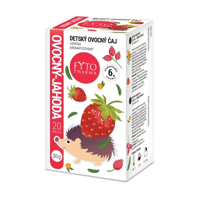 Fytopharma Dětský ovocný čaj jahoda 6m+ 20x1,5 g