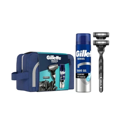 Gillette Mach3 Charcoal dárková sada v tašce