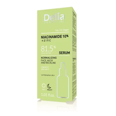Delia Niacinamide 10% + Zinc Sérum na obličej, krk a dekolt 30 ml