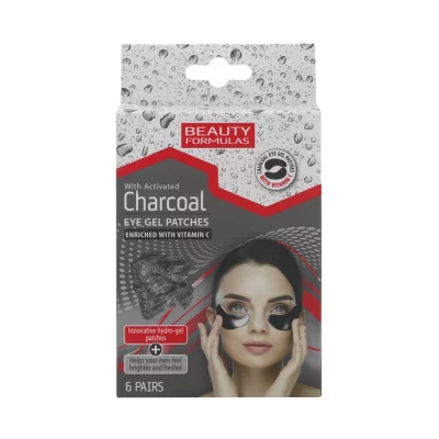 Beauty Formulas Gelové náplasti pod oči s aktivním uhlím 6 párů