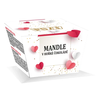 POEX Mandle v hořké čokoládě 200 g