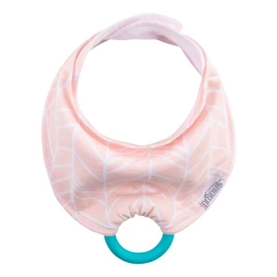 Dr.Browns Bryndák s kousátkem 3m+ 1 ks růžový