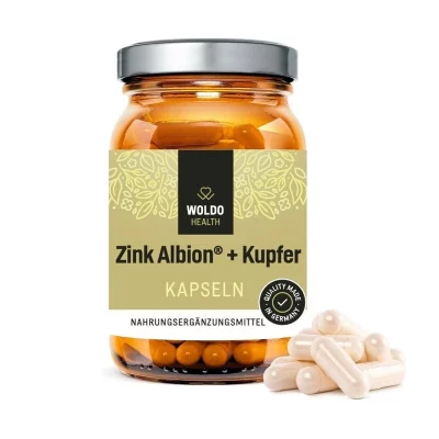 WoldoHealth Zinek + měď 90 kapslí