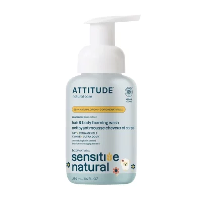 ATTITUDE Sensitive Skin Baby Dětská mycí pěna s ovsem 250 ml