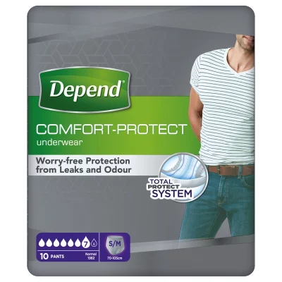 Depend Normal pro muže S/M absorpční natahovací kalhotky 10 ks