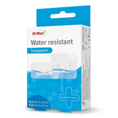 Dr. Max Water resistant Transparent 2 velikosti náplast 20 ks