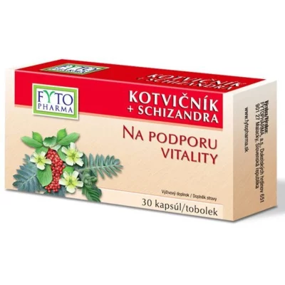 Fytopharma Kotvičník + Schizandra tobolky na podporu vitality 30 ks