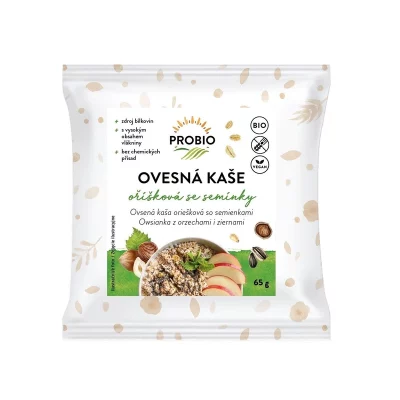 PROBIO Kaše ovesná oříšková se semínky bezlepková jednoporcová 65 g