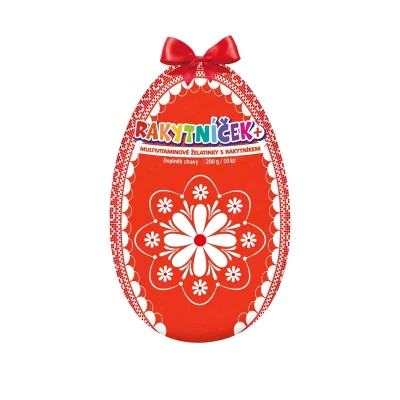 Rakytníček Multivitaminové želatinky s rakytníkem 50 ks červené vejce