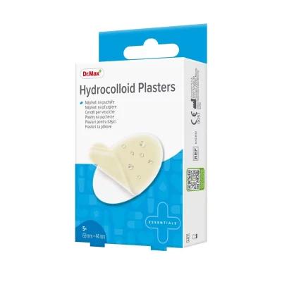 Dr. Max Hydrocolloid Plasters 69 x 44 mm náplasti na puchýře 5 ks