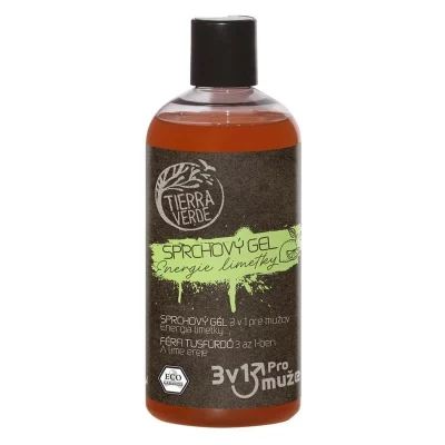 Tierra Verde Sprchový gel pro muže 3v1 BIO Energie limetky 500 ml