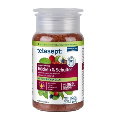 Tetesept Záda a ramena mořská sůl do koupele 600 g