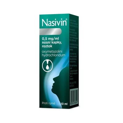Nasivin 0,5 mg/ml nosní kapky, roztok 10 ml
