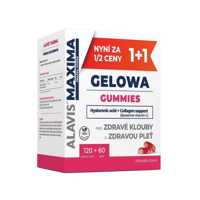 Alavis Maxima Gelowa Gummies + Vitamin C 120 žvýkacích tablet + 60 kapslí