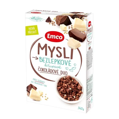 Emco Mysli bezlepkové čokoládové duo 340 g