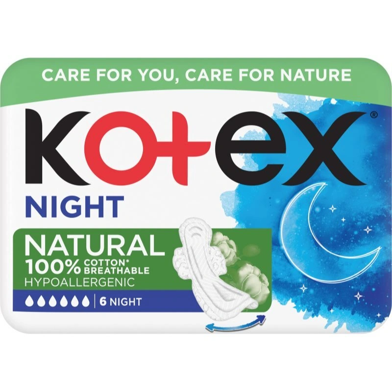 Kotex Natural Night assorbenti 6 pz