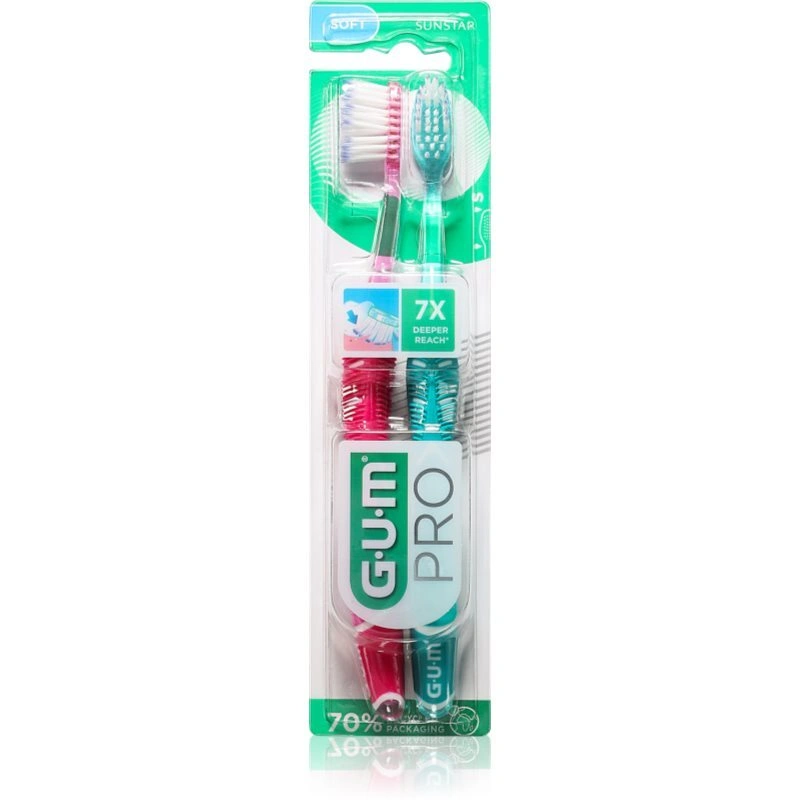 G.U.M Technique PRO DUO 1525 spazzolini da denti soft 2 pz