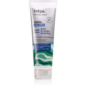 Tołpa Dermo Face Sebio Max Efect maschera e scrub detergenti per pelli problematiche, acne 100 ml