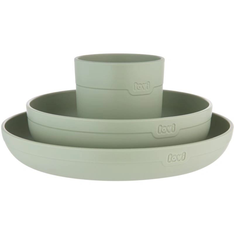 LOVI Tableware Set with Cup set posate Pistachio 3 pz