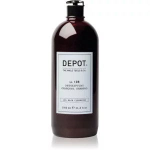 DEPOT 100 HAIR CLEANSING NO. 108 DETOXIFYING CHARCOAL SHAMPOO shampoo detergente detossinante per tutti i tipi di capelli 1000 ml