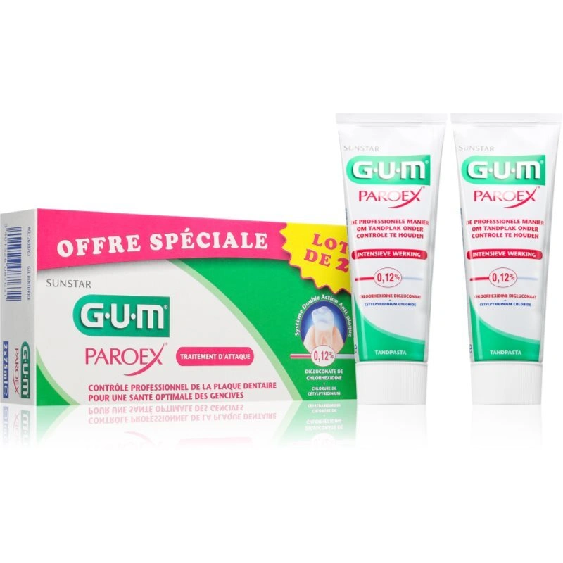 G.U.M Paroex Toothpaste dentifricio 75 ml 2 pz