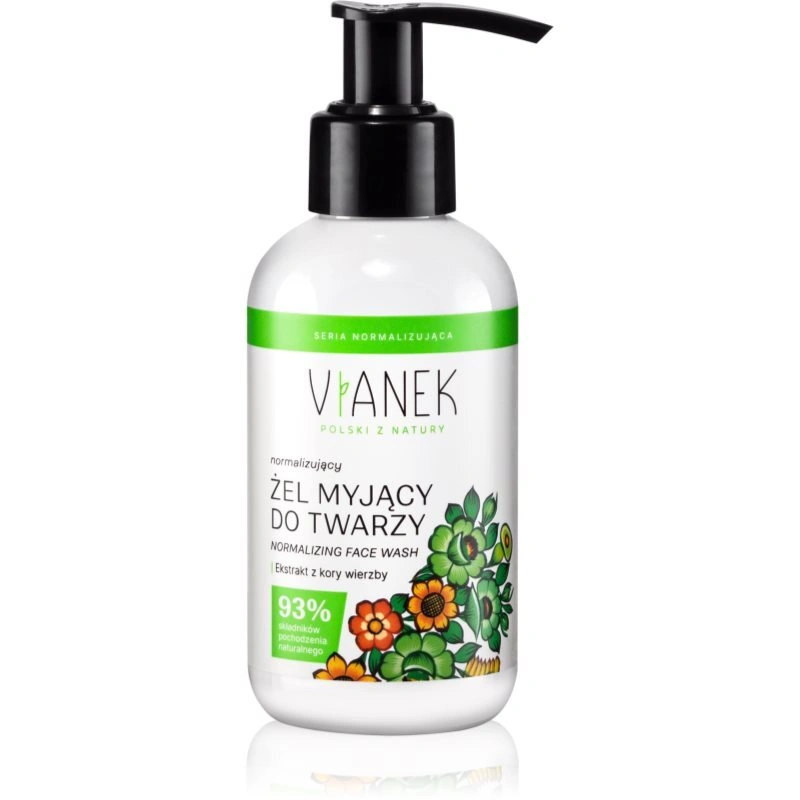 Vianek Normalizing gel detergente per pelli grasse e problematiche 150 ml