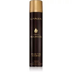 L'anza Keratin Healing Oil Brush Thru Spray spray protettivo per un fissaggio e una brillantezza naturali dei capelli 350 ml