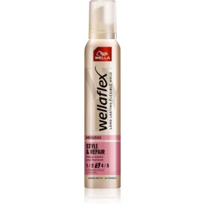 Wella Wellaflex Style & Repair fissante in mousse per un look naturale 200 ml