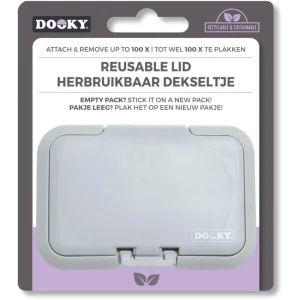 Dooky Reusable Lid Grey Card coperchio per contenitore di salviette umidificate 1 pz