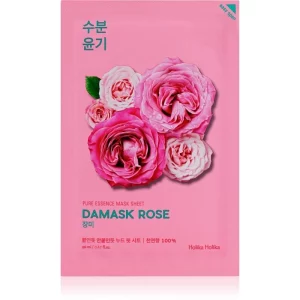 Holika Holika Pure Essence Damask Rose maschera in tessuto idratante e rivitalizzante 20 ml