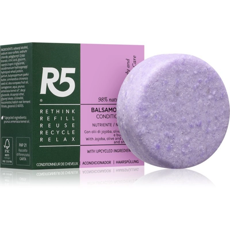 R5 Solid Conditioner Balsamo solido pressato 70 g