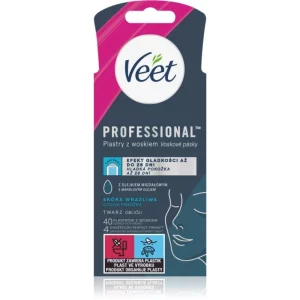 Veet Professional strisce depilatorie con cera per il viso per pelli sensibili 40 pz