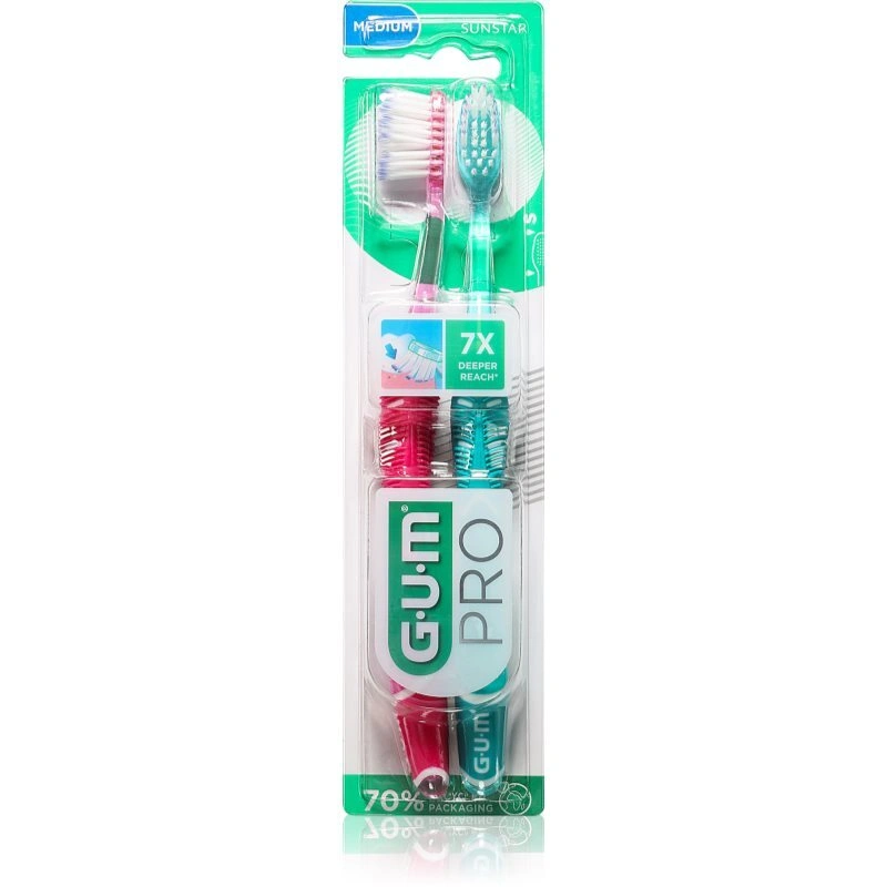 G.U.M Technique PRO DUO 1528 spazzolini da denti medium 2 pz