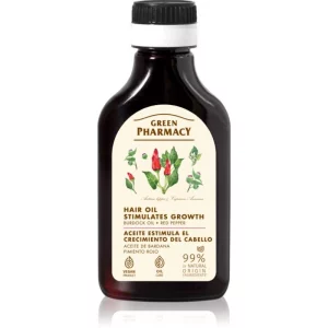 Green Pharmacy Red Peppers Burdock Oil olio di bardana attivatore di crescita dei capelli 100 ml