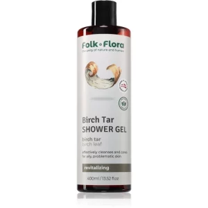 Folk & Flora Birch Tar gel doccia nutriente 400 ml