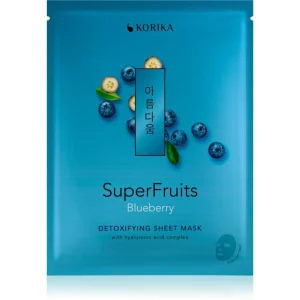 KORIKA SuperFruits Blueberry - Detoxifying Sheet Mask Maschera detossinante in tessuto Blueberry 25 g