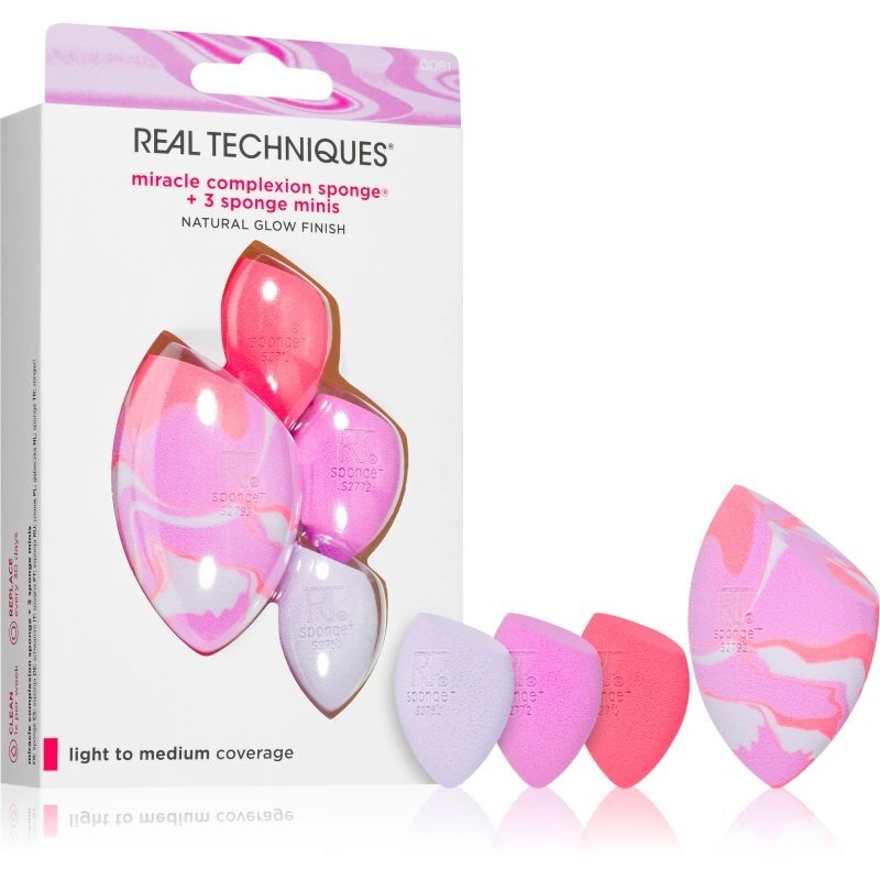Real Techniques Berry Pop set di spugnette per fondotinta mini