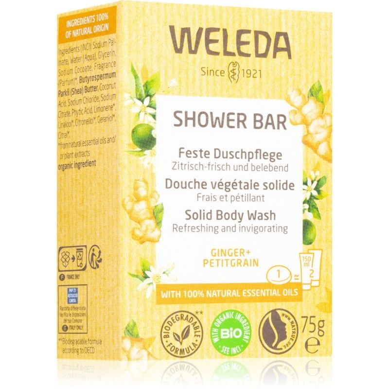 Weleda Shower Bar Ginger sapone solido con zenzero 75 g