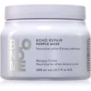 Schwarzkopf Professional Blondme Bond Repair Purple Mask maschera per capelli neutralizzante per toni gialli 200 ml