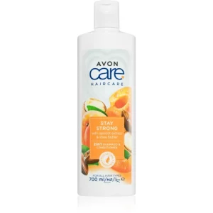 Avon Care Stay Strong shampoo e balsamo 2 in 1 per capelli fragili e stanchi 700 ml
