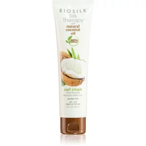 Biosilk Silk Therapy Natural Coconut Oil crema per capelli per capelli mossi e ricci 148 ml