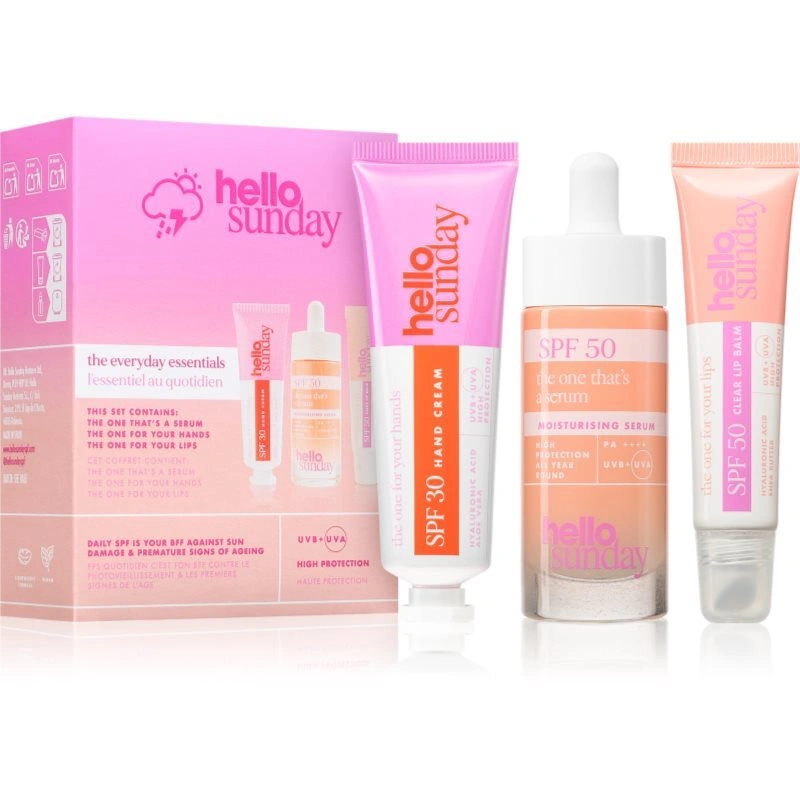 hello sunday the everyday essentials set per una pelle luminosa