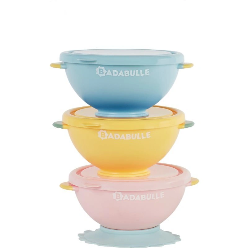 Badabulle Fun Colors ciotola con tappo 3 pz