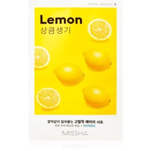 Missha Airy Fit Lemon maschera in tessuto per una pelle illuminata e vitale 19 g