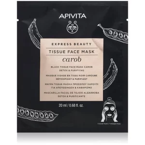 Apivita Express Beauty Carob maschera in tessuto con effetto disintossicante 20 ml