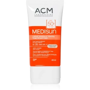 ACM Medisun crema idratante tonificante minerale SPF 50+ colore Light Tint 40 ml
