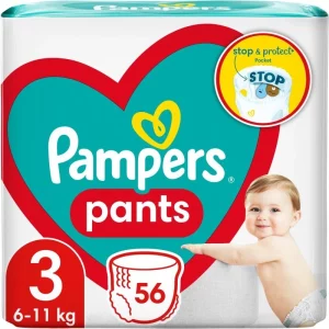 Pampers Pants Size 3 pannolini a mutandina usa e getta 6-11 kg 56 pz