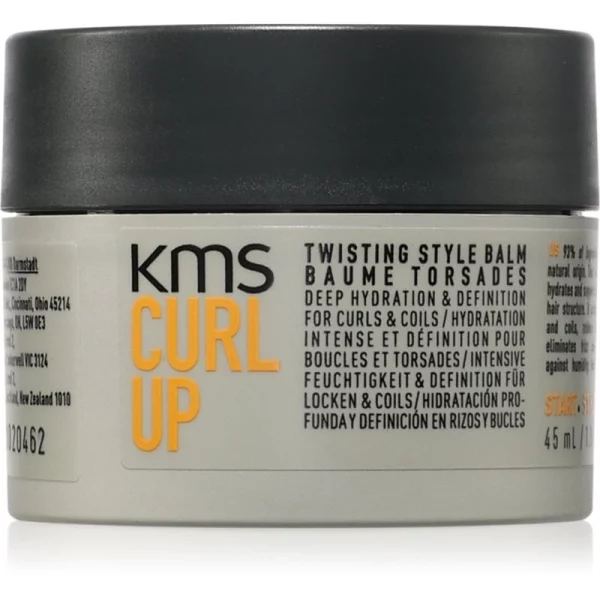 KMS Curl Up Twisting Style Balm crema modellante per capelli mossi e ricci 45 ml